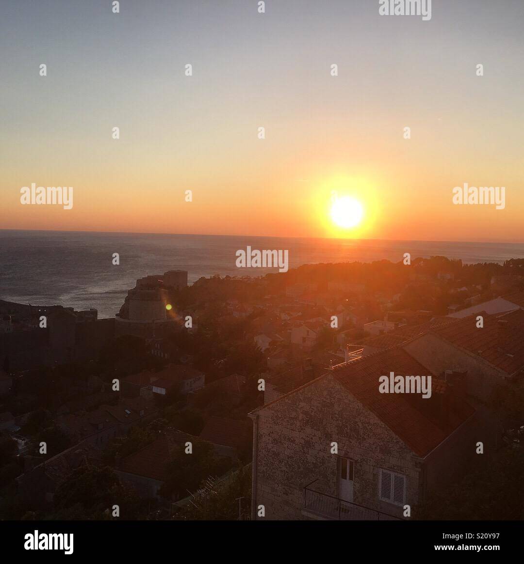Sonnenuntergang über King's Landing Stockfoto