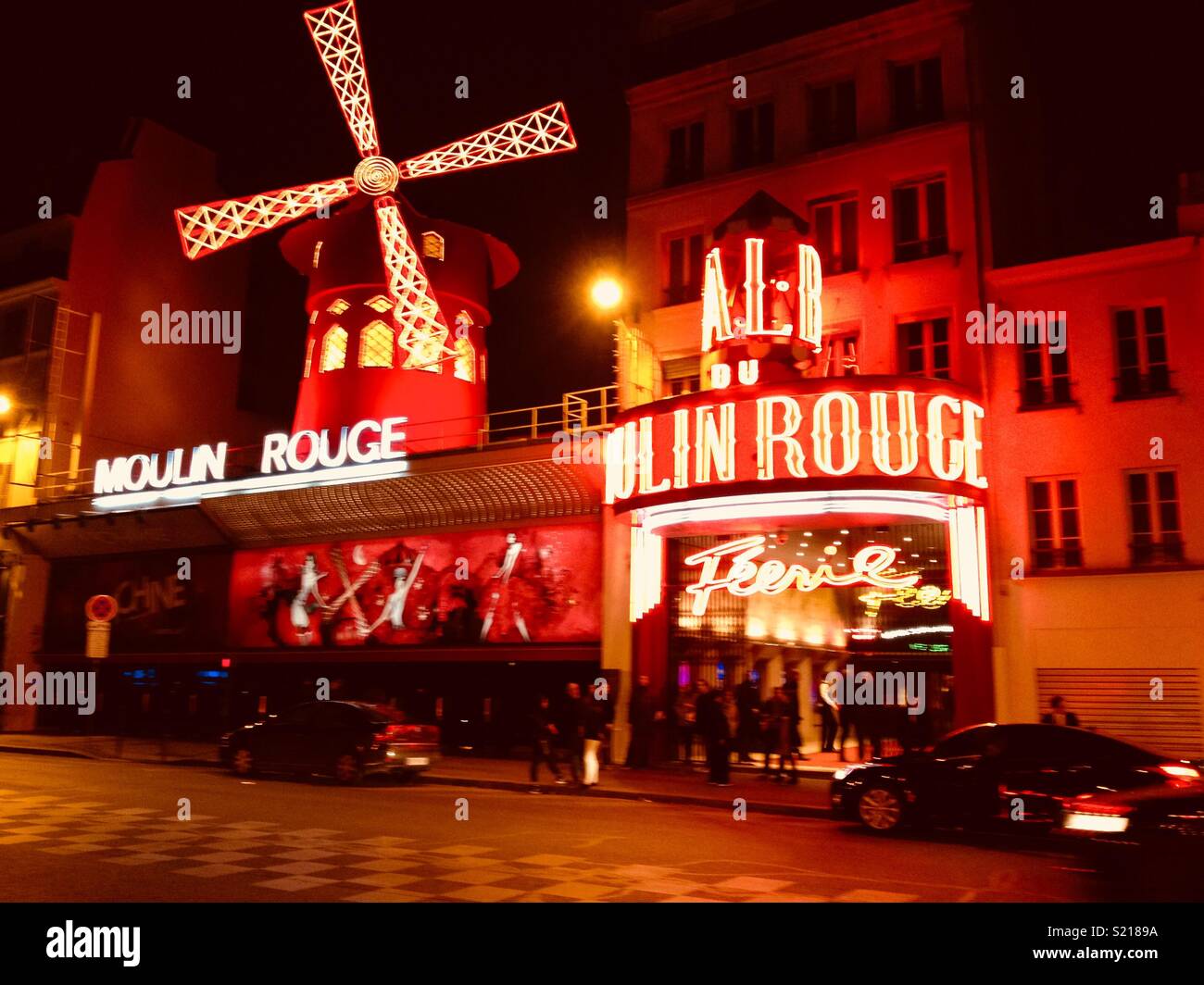 Nacht im Moulin Rouge Stockfoto