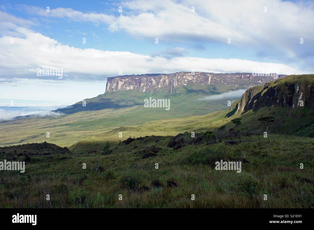 Seitenansicht des Mount Roraima Stockfoto