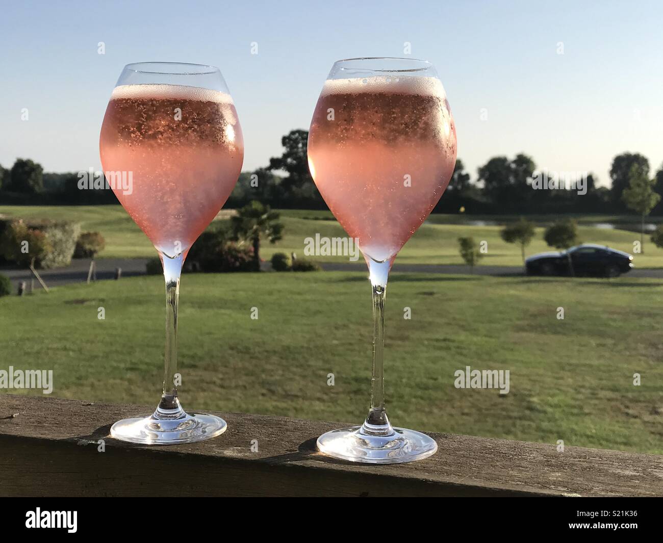 Pink Champagne Stockfoto