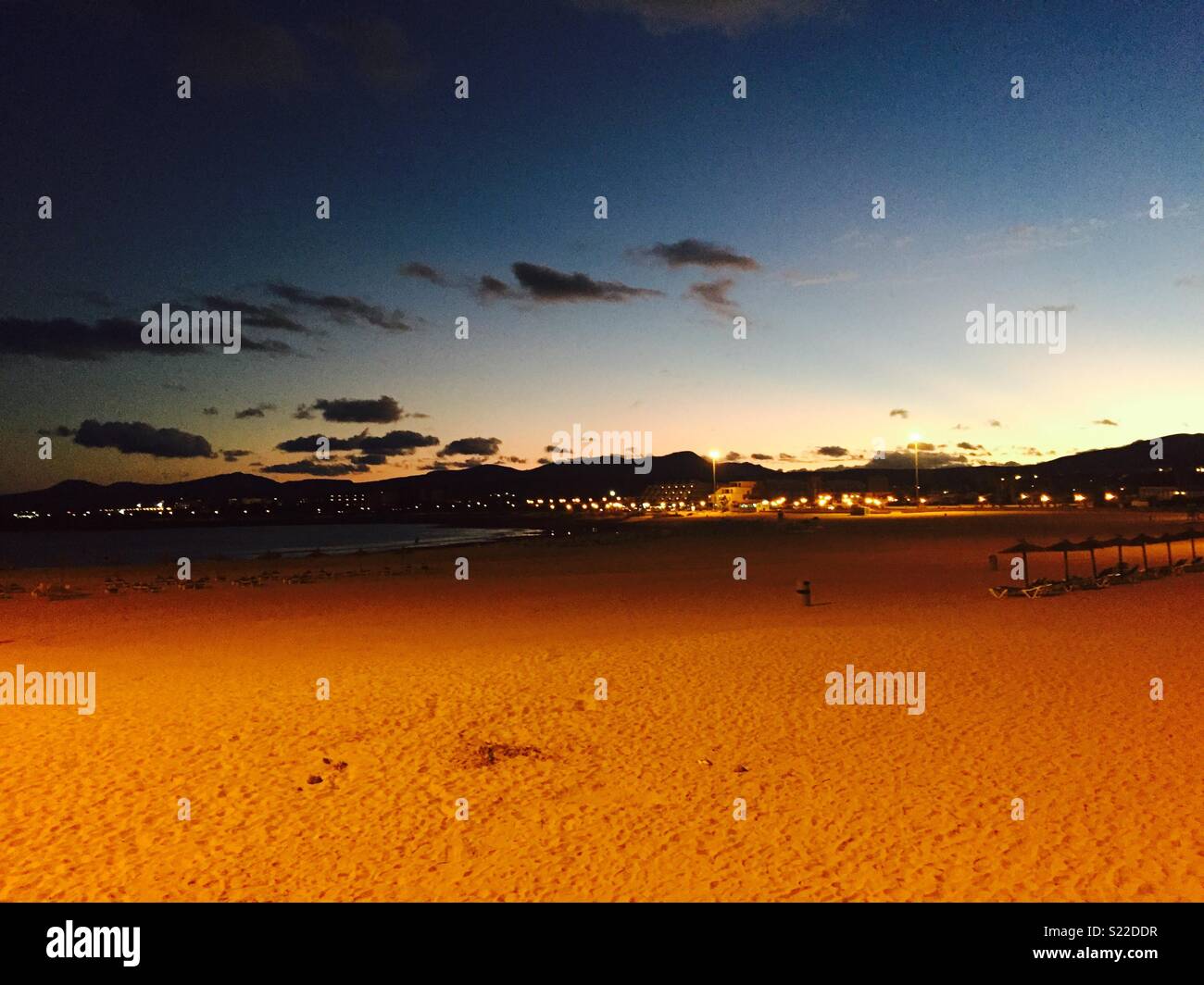 Sonnenuntergang in Caleta de Fuste Stockfotografie - Alamy