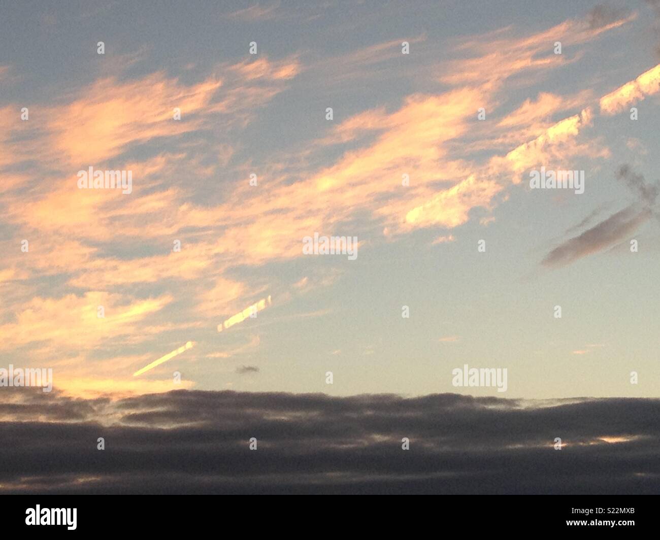 Sonnenuntergang am Ogmore beach Stockfoto