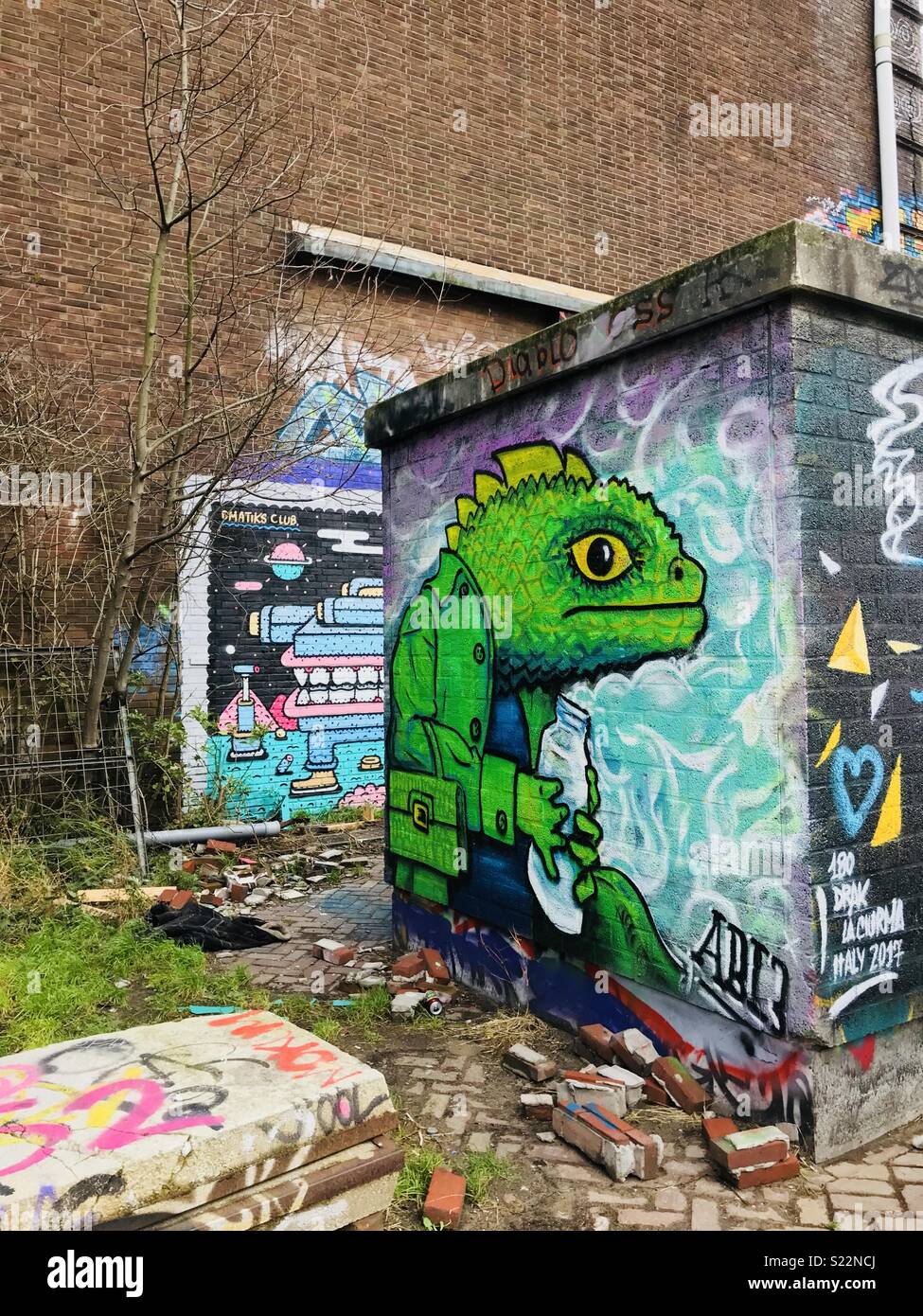 Amsterdam Graffiti Stockfoto