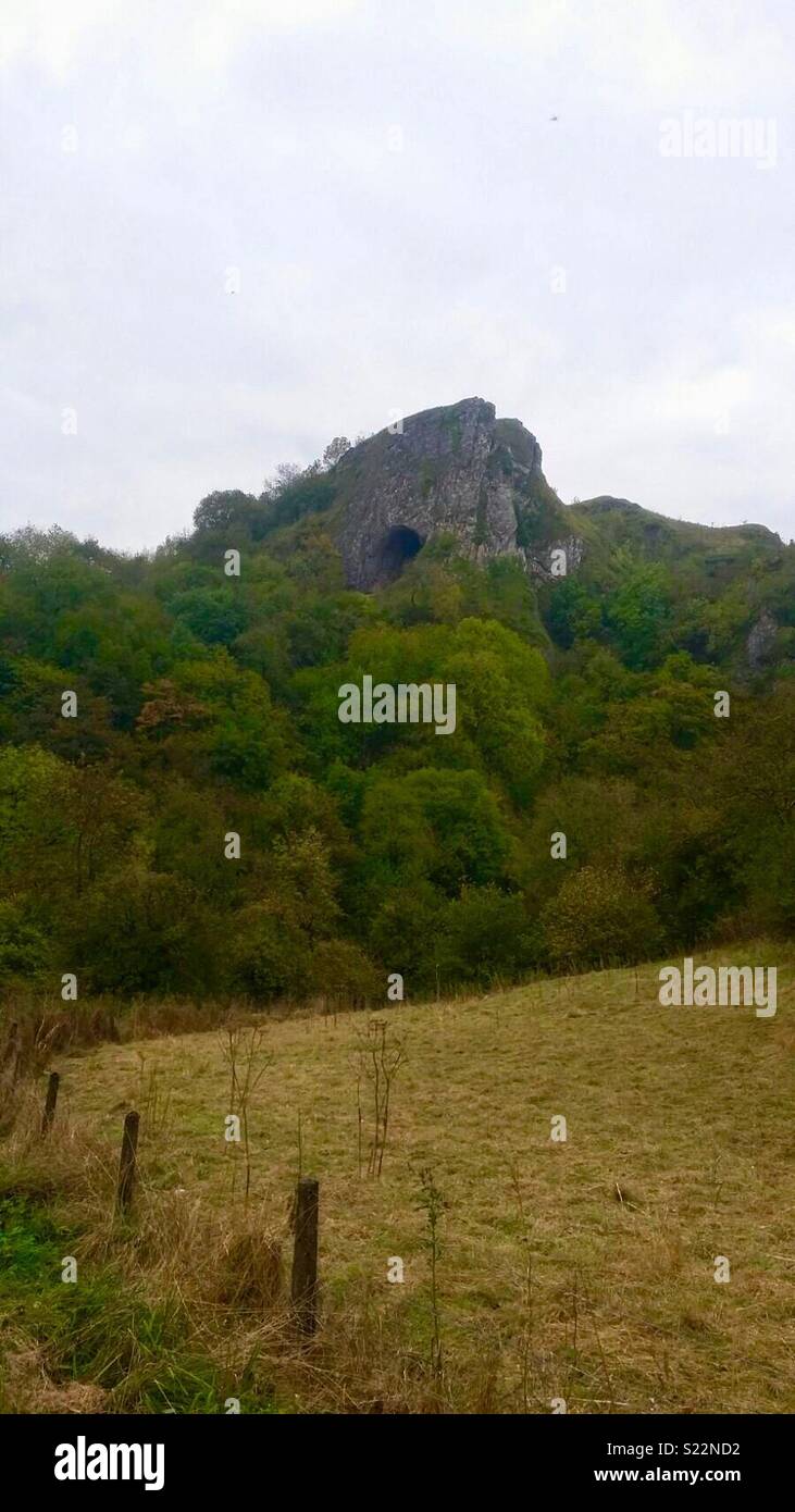 Thor's Cave, Peak District Stockfoto