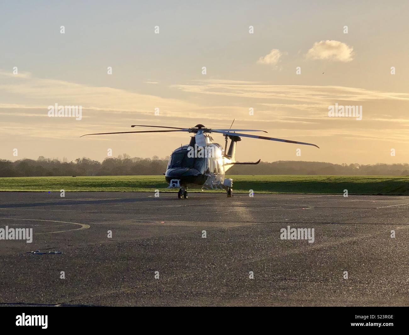 Eine Air Ambulance, die auf einen Anruf warten, Aw 169 Stockfoto