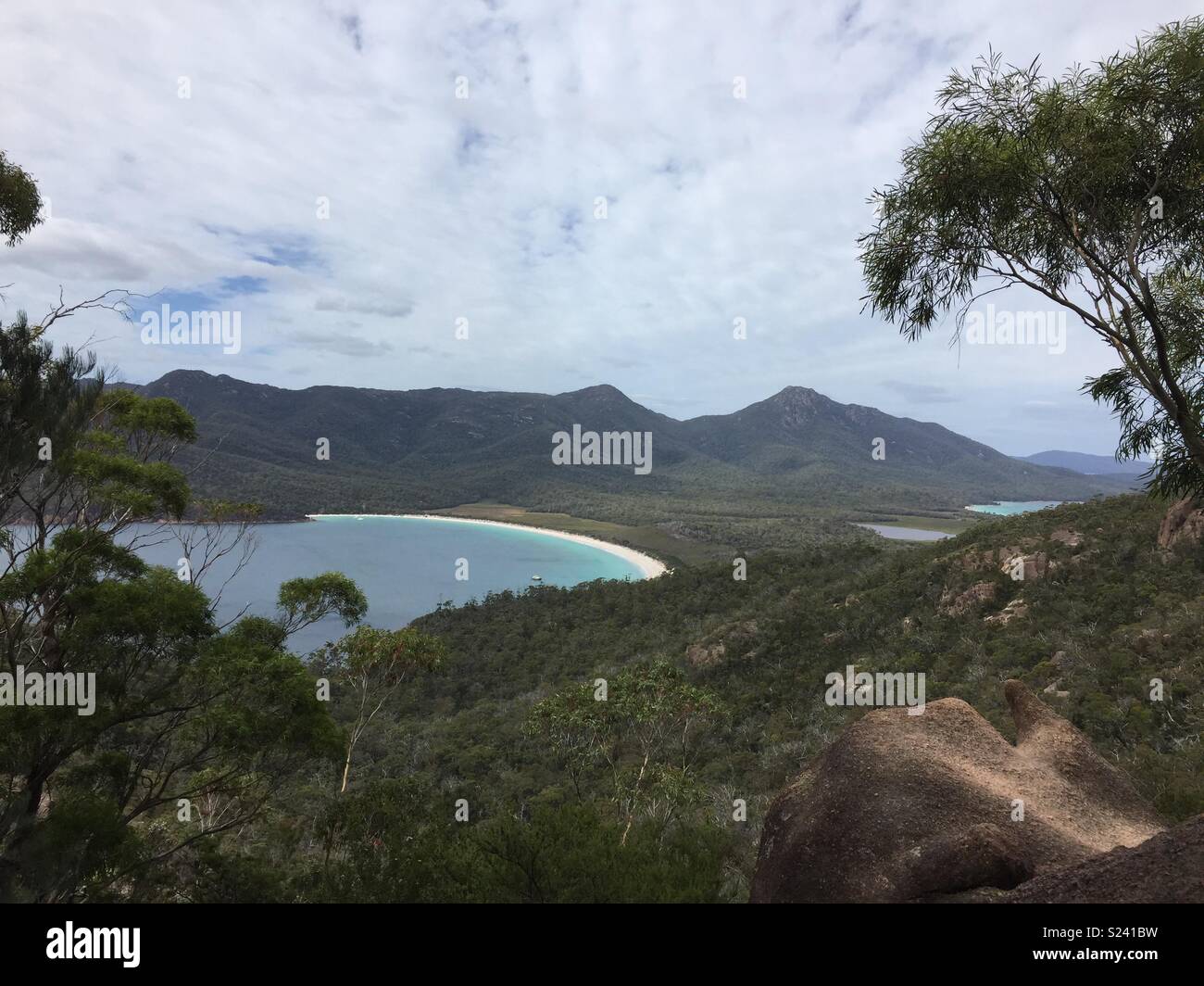 Wineglass Bay Tasmanien Stockfoto