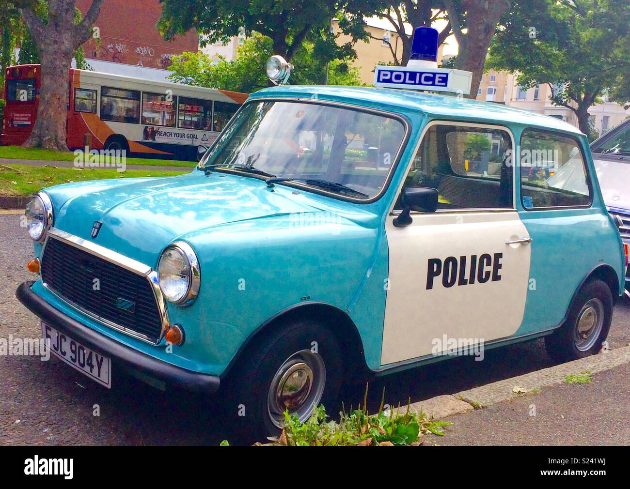 Mini Polizei Auto Stockfoto