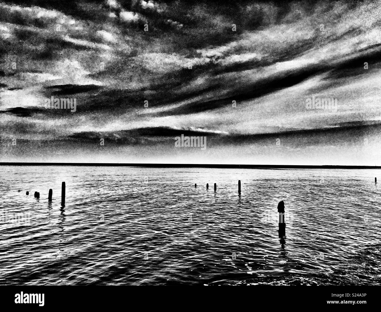 Nordsee - Smartphone-aufgenommenes Stockfoto