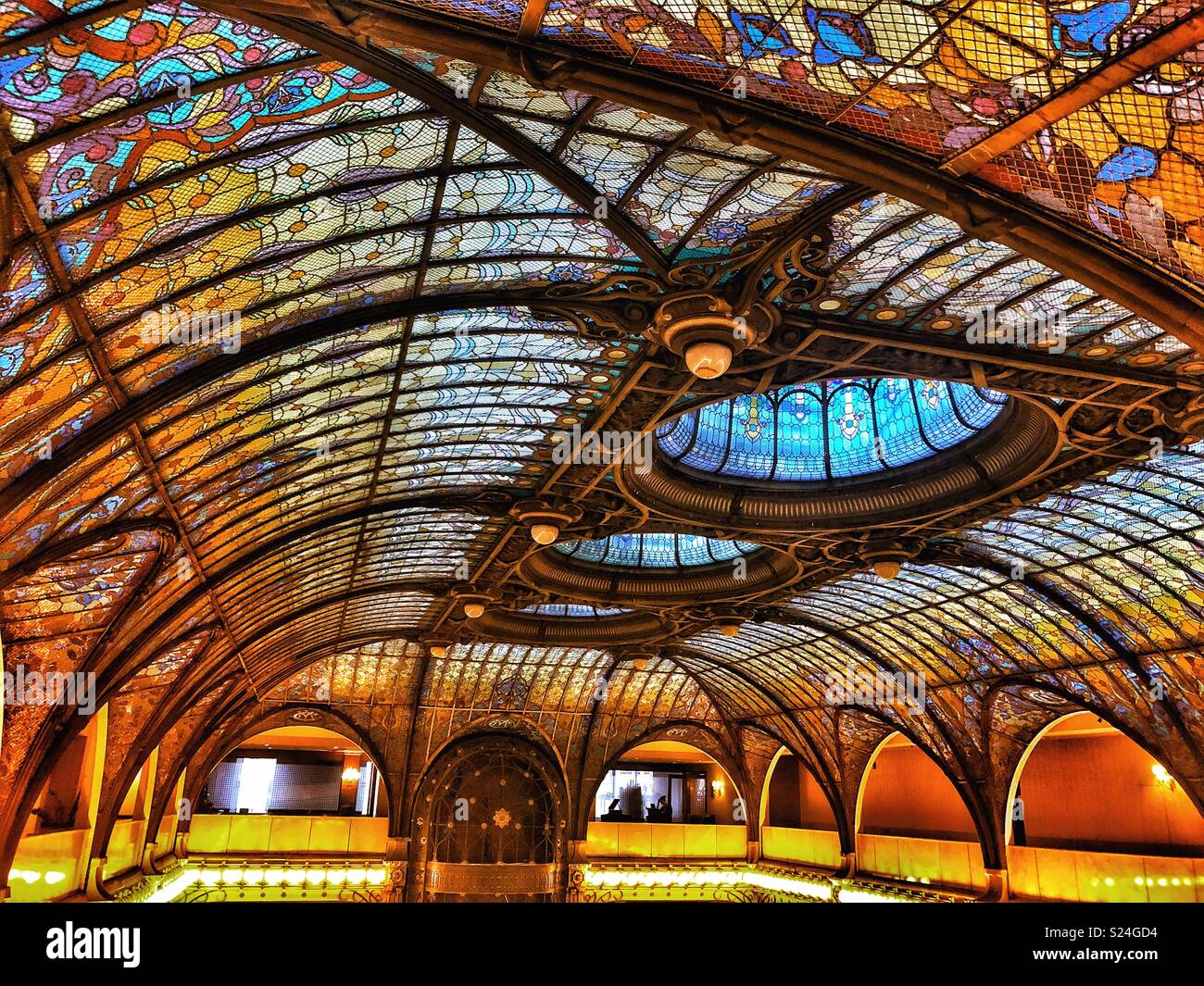 Tiffany Glas Decke Des Grand Hotel In Mexiko Stadt Stockfotografie Alamy