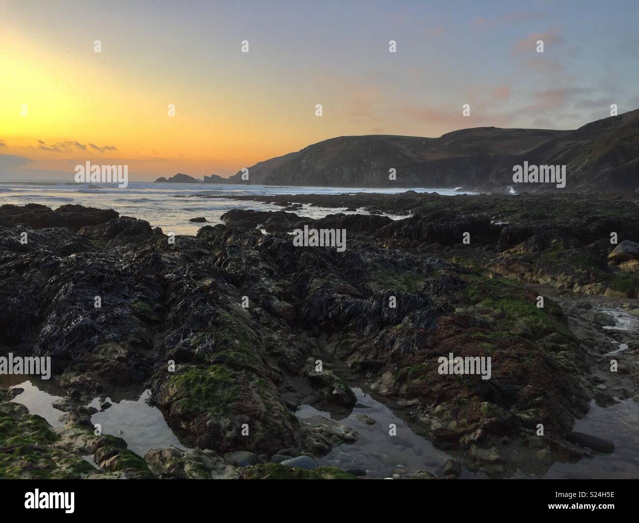 Pembrokeshire Sonnenuntergang penycwm Stockfoto