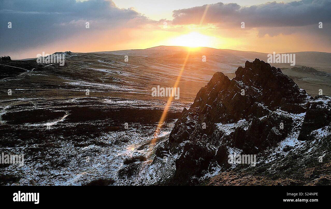 Foel Drigarn, Preseli Berge Stockfoto