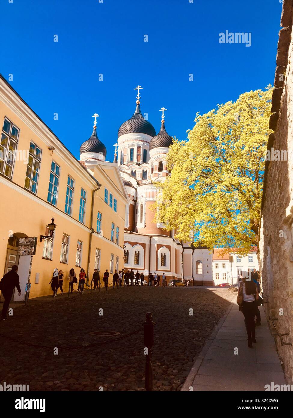 Tallin - Smartphone-aufgenommenes Stockfoto