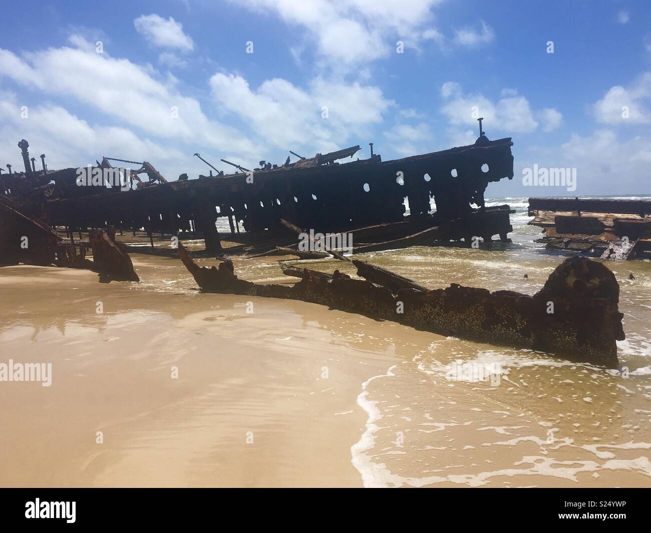 SS Maheno Schiffswrack, Fraser Island, Australien Stockfoto