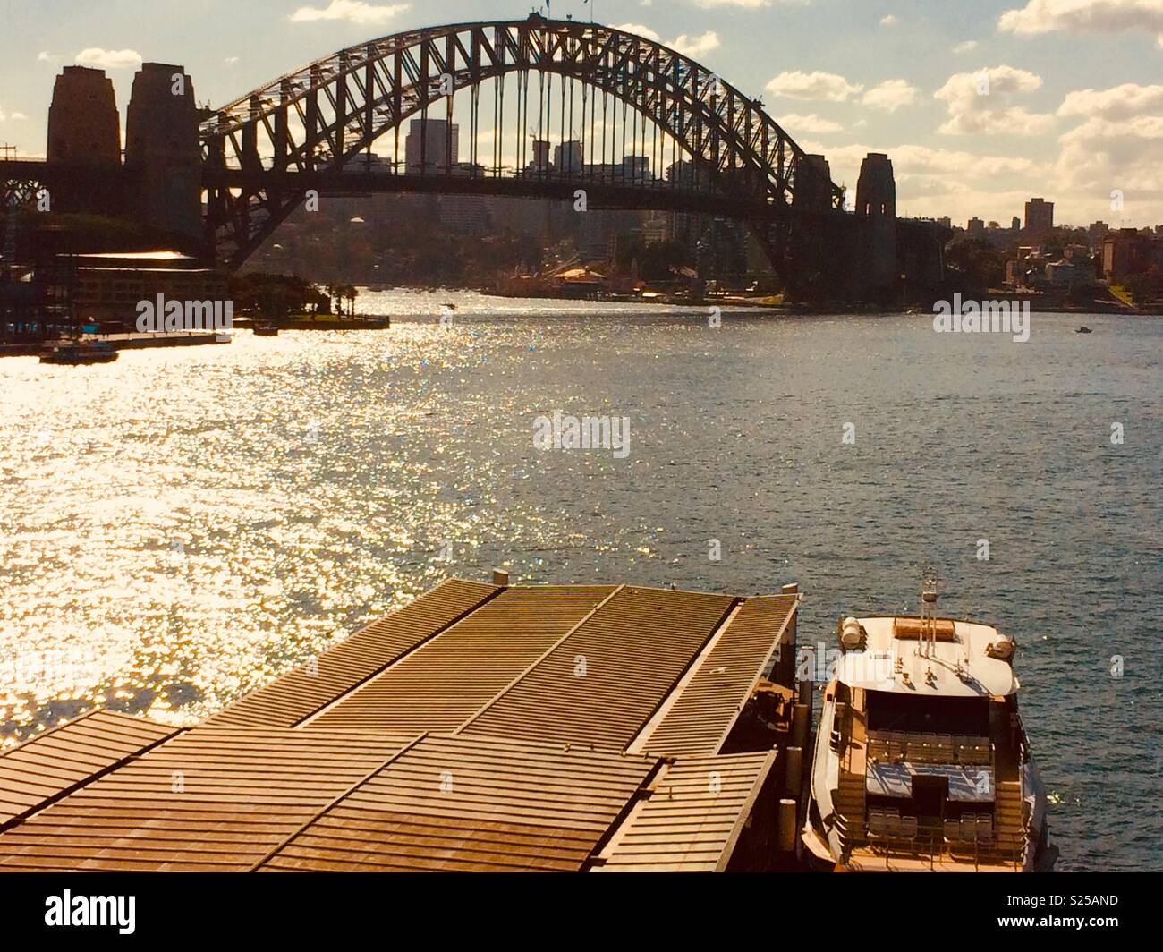 Die Harbour Bridge in Sydney, Stahl durch Bogenbrücke, Sydney Harbour Stockfoto