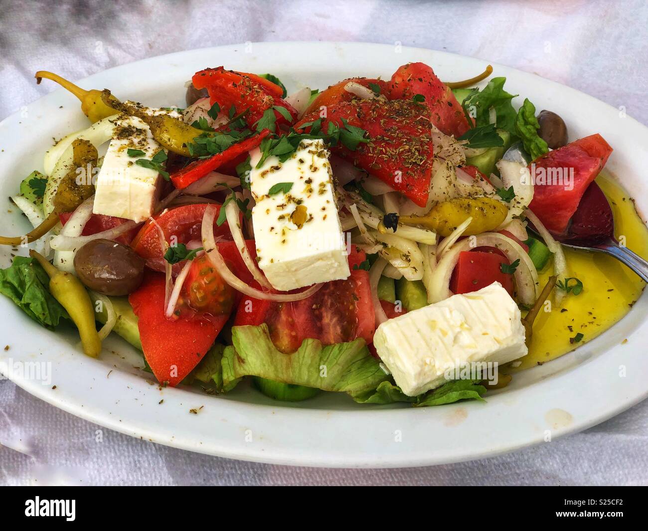 Griechischer Salat Stockfoto