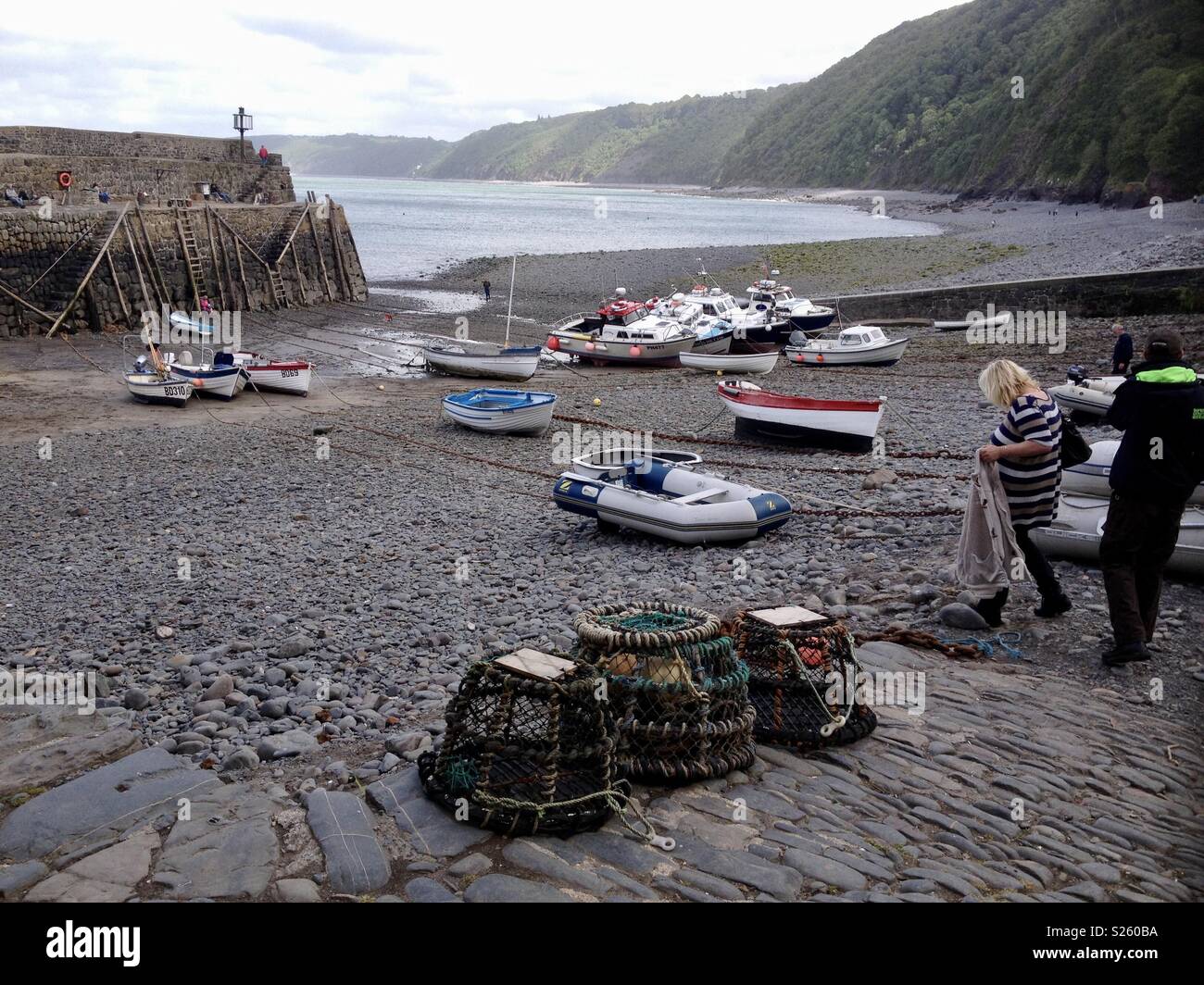 Clovelly Devon - Smartphone-aufgenommenes Stockfoto