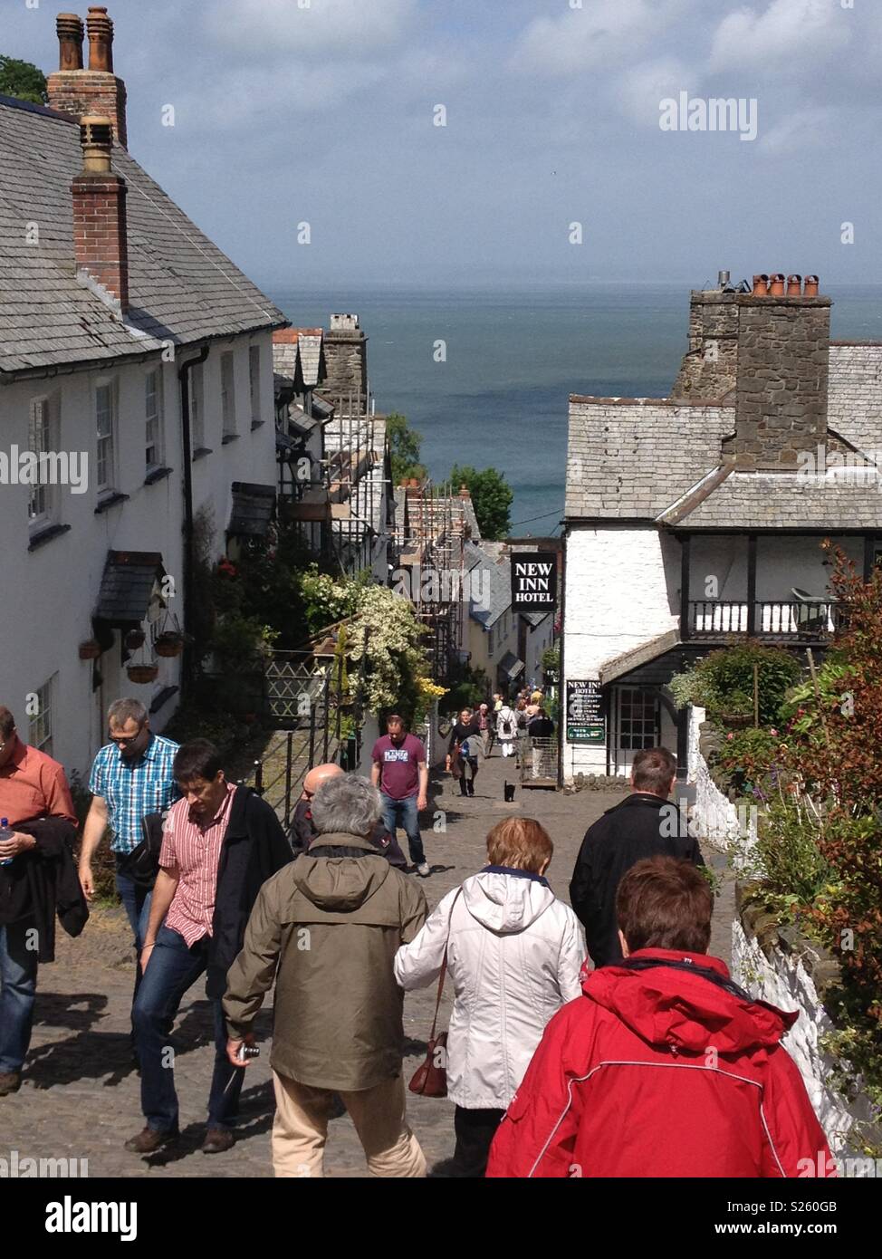 Clovelly Devon - Smartphone-aufgenommenes Stockfoto