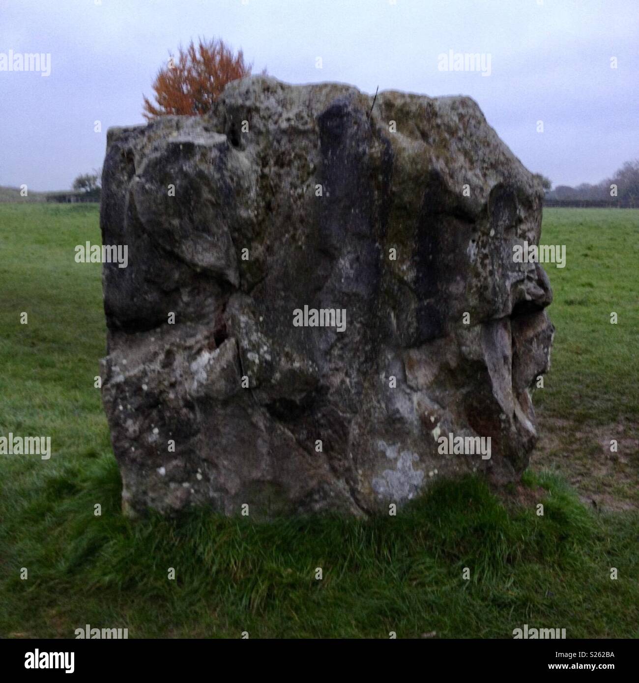 Steinkreis von Avebury - Smartphone-aufgenommenes Stockfoto