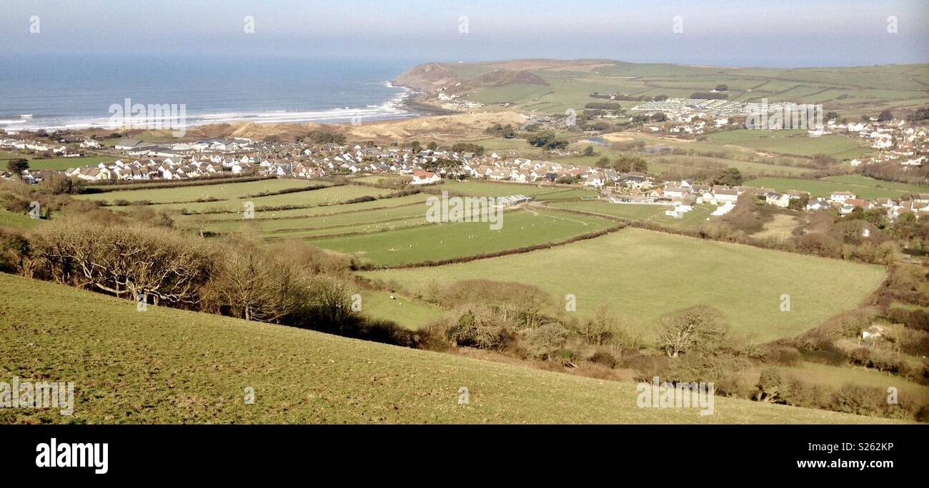Crodye bay Devon - Smartphone-aufgenommenes Stockfoto