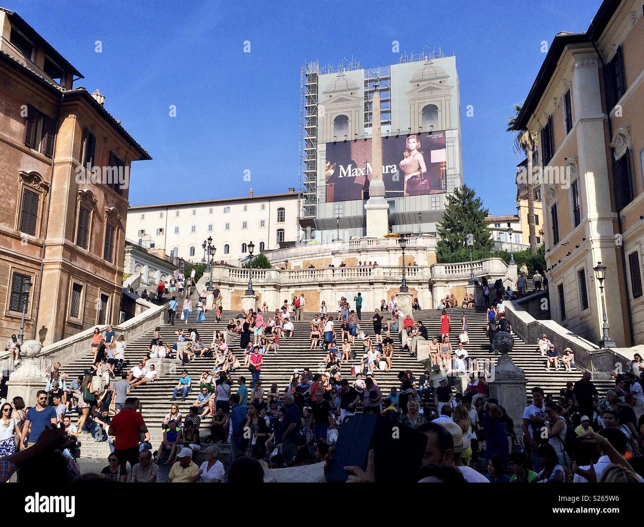 Spanische Treppe Rom - Smartphone-aufgenommenes Stockfoto