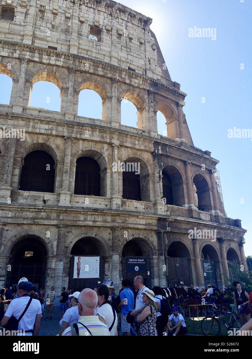 Rom Kolosseum Kolosseum - Smartphone-aufgenommenes Stockfoto