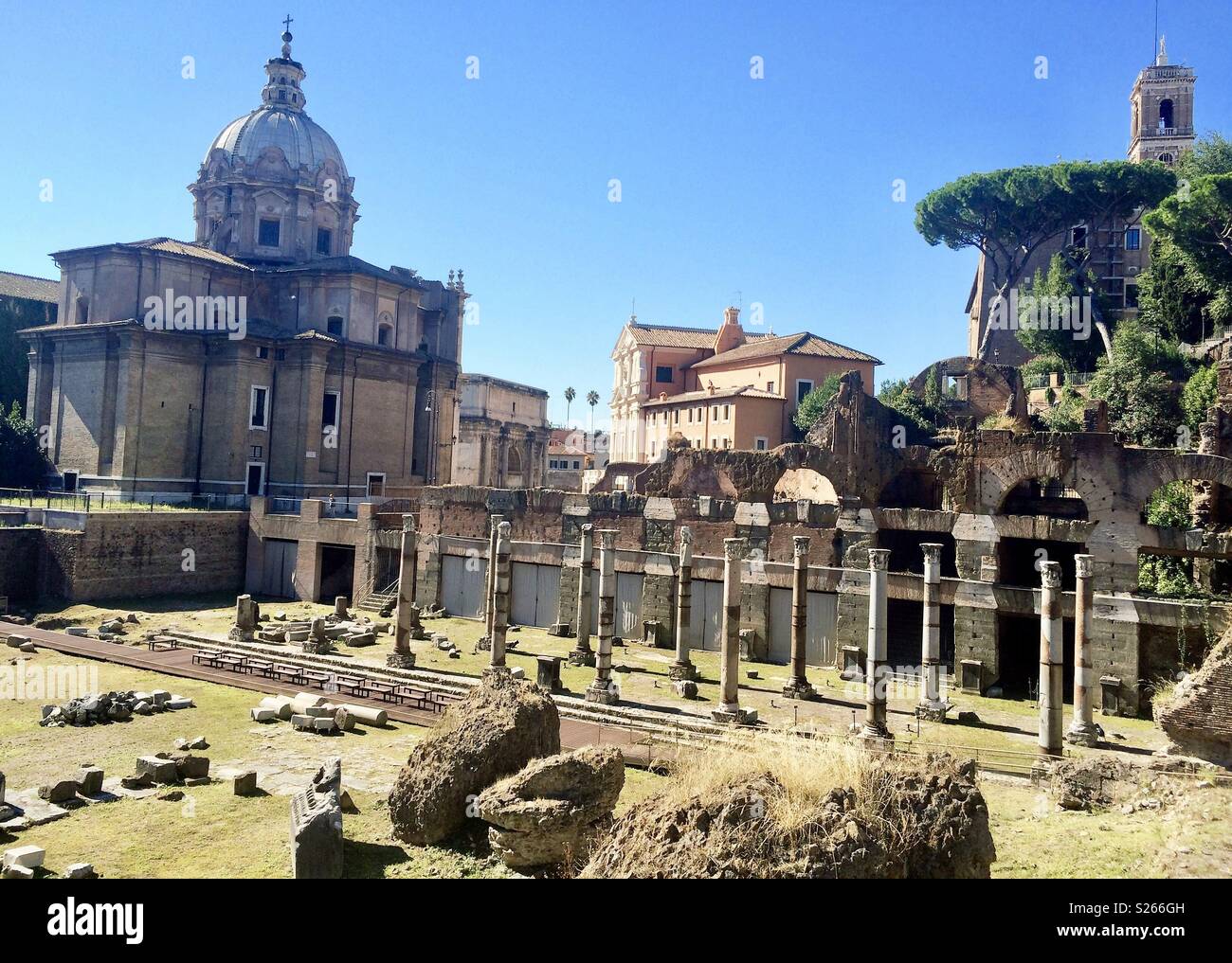 Forum Romanum - Smartphone-aufgenommenes Stockfoto