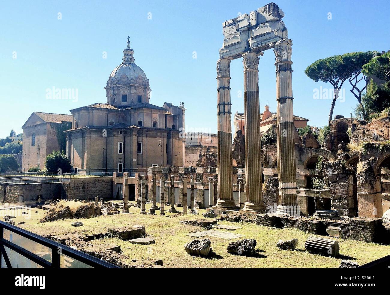 Forum Romanum - Smartphone-aufgenommenes Stockfoto