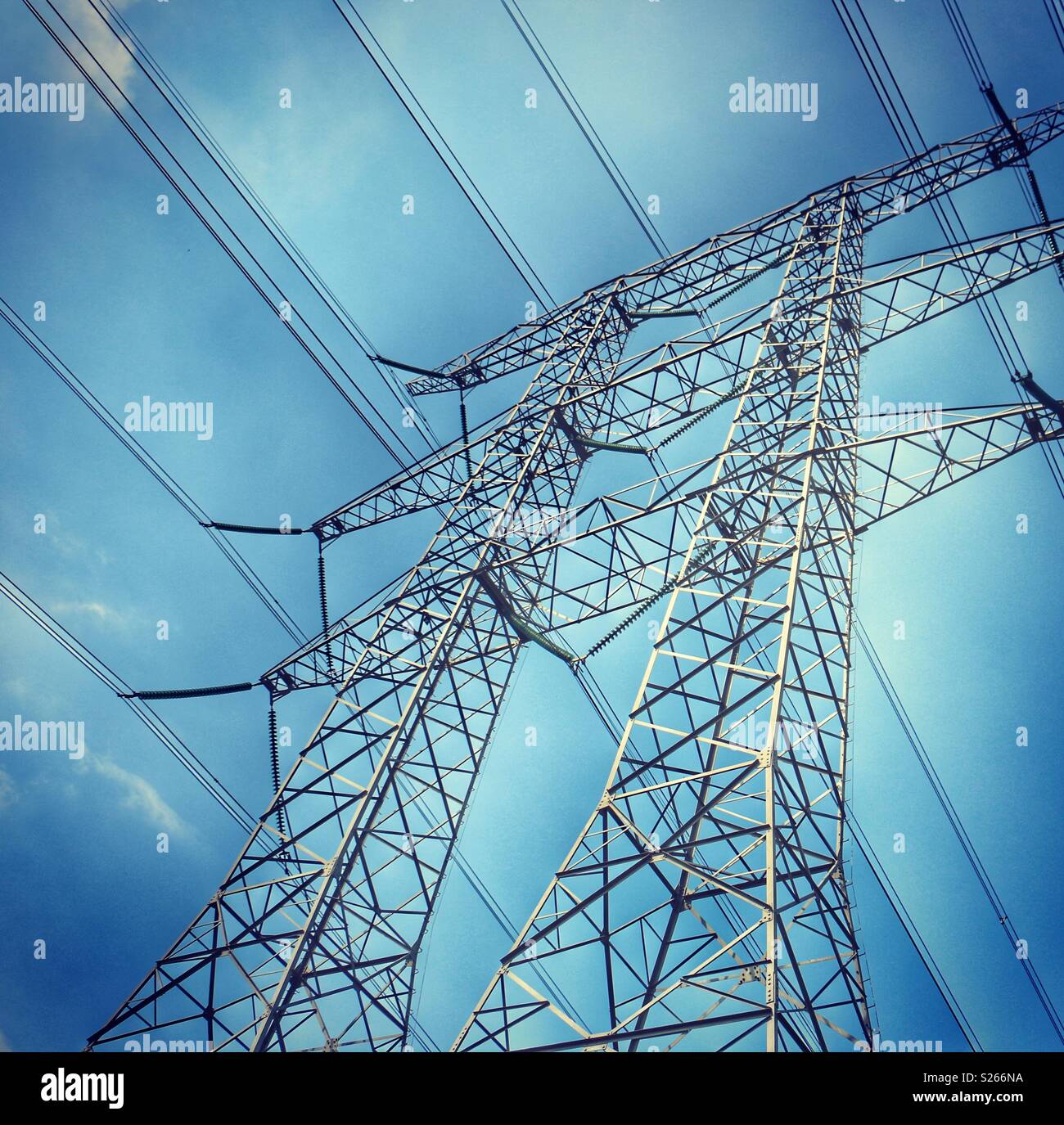 Powerlines Stockfoto