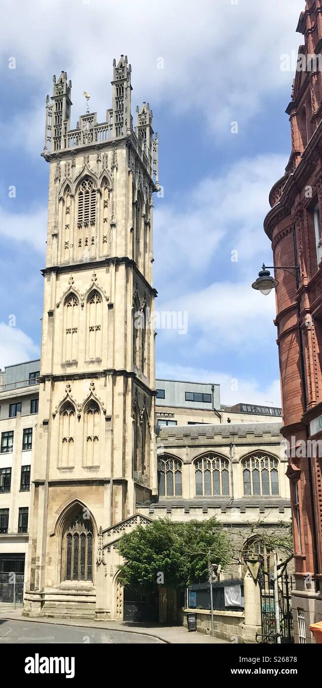 St Stephens Kirche Bristol - Smartphone-aufgenommenes Stockfoto