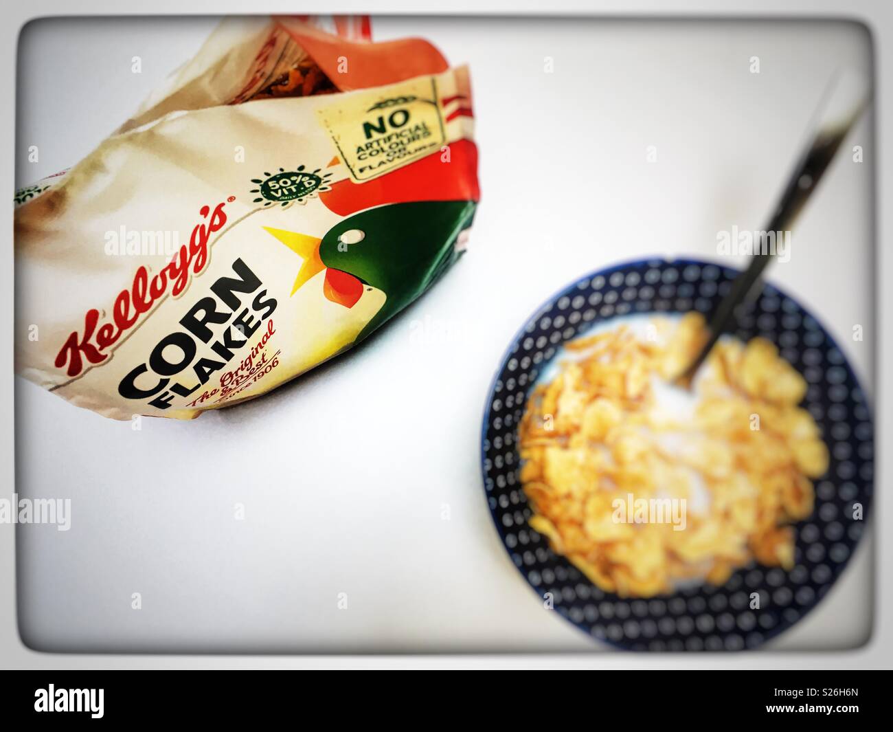 Kellogg's Cornflakes - Smartphone-aufgenommenes Stockfoto