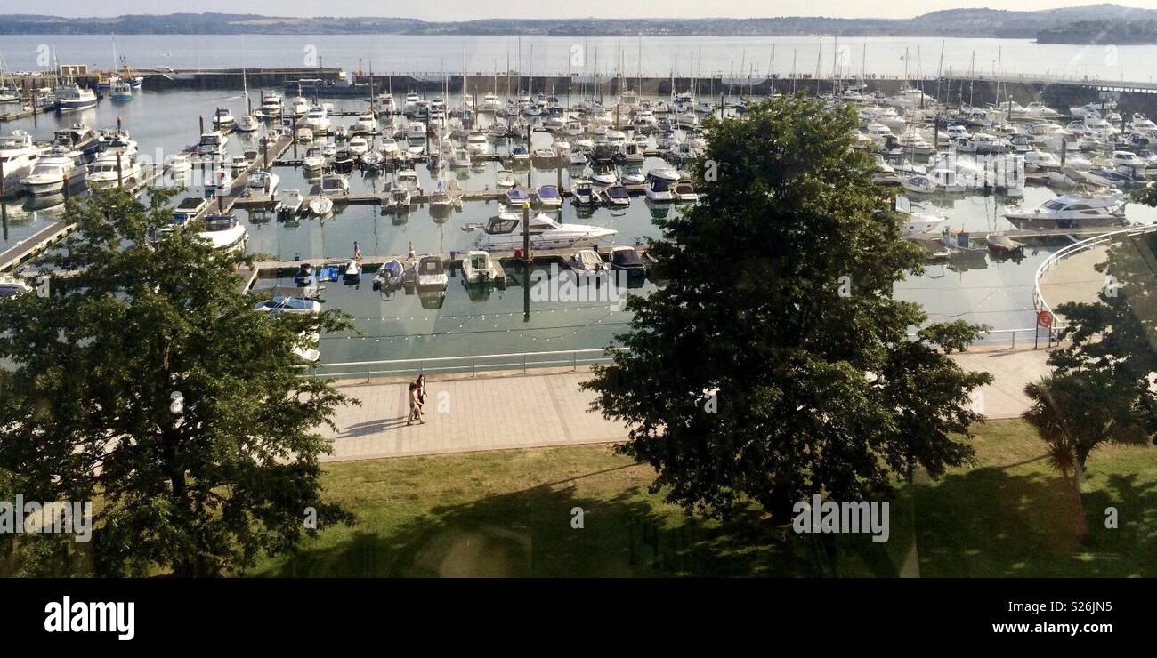 Torquay Marina - Smartphone-aufgenommenes Stockfoto