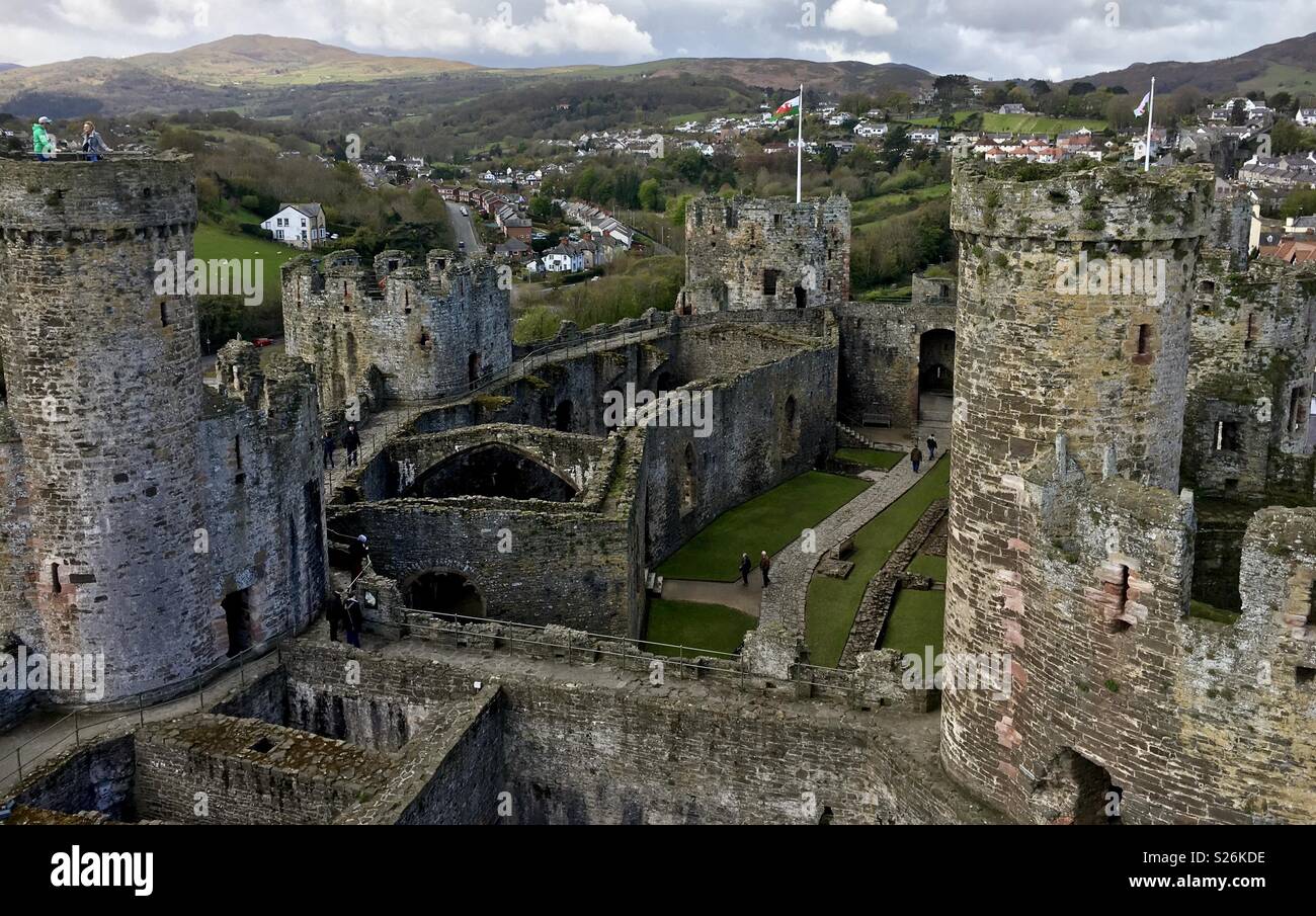 Conwy castle - Smartphone-aufgenommenes Stockfoto Conwy castle - Smartphone-aufgenommenes Stockfoto