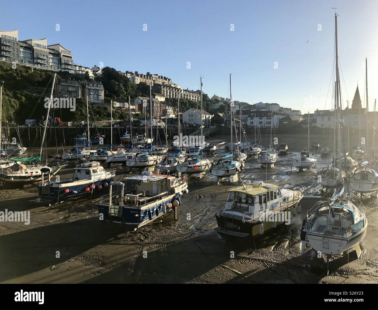 Ilfracombe Hafen - Smartphone-aufgenommenes Stockfoto