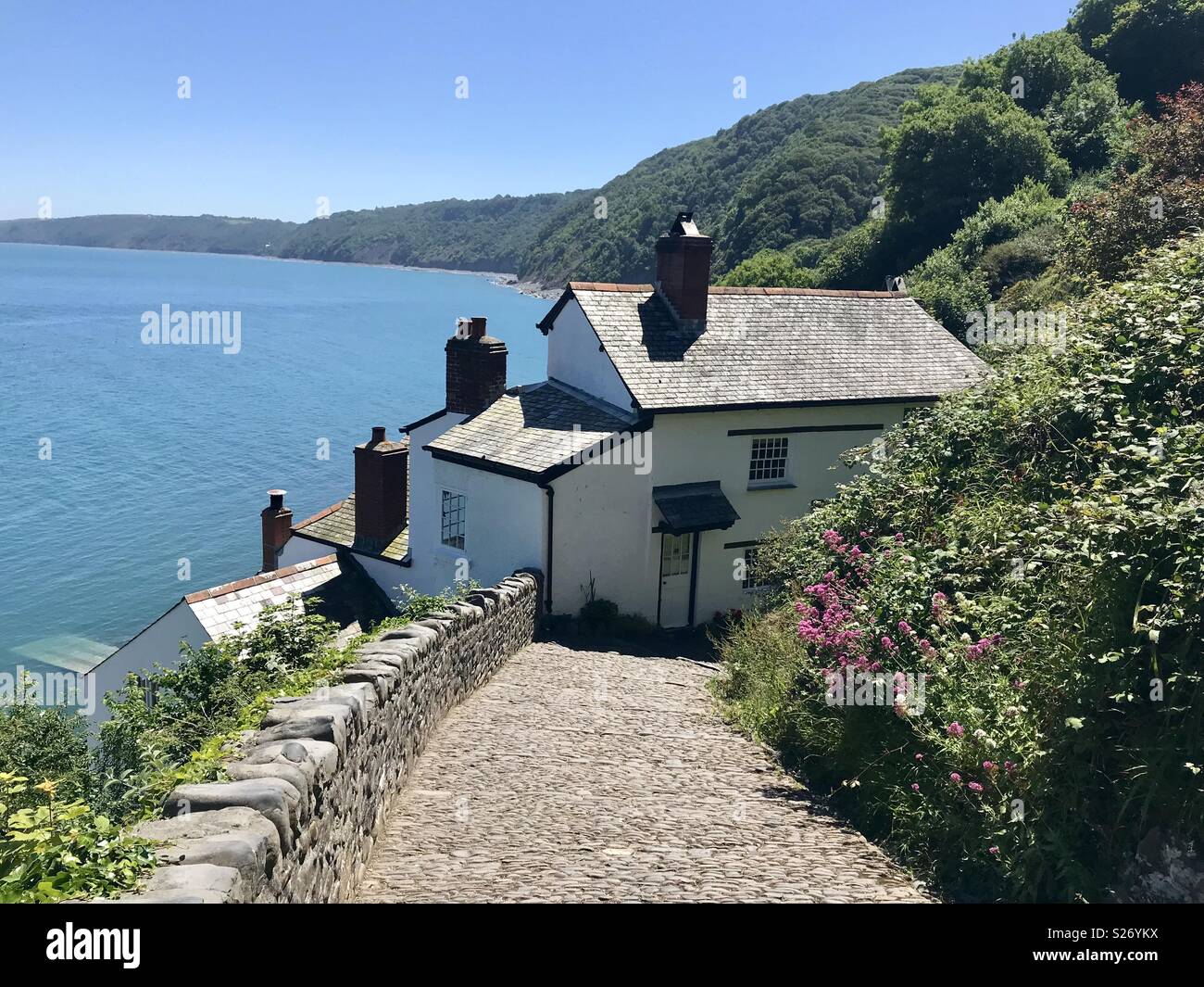 Clovelly Devon - Smartphone-aufgenommenes Stockfoto
