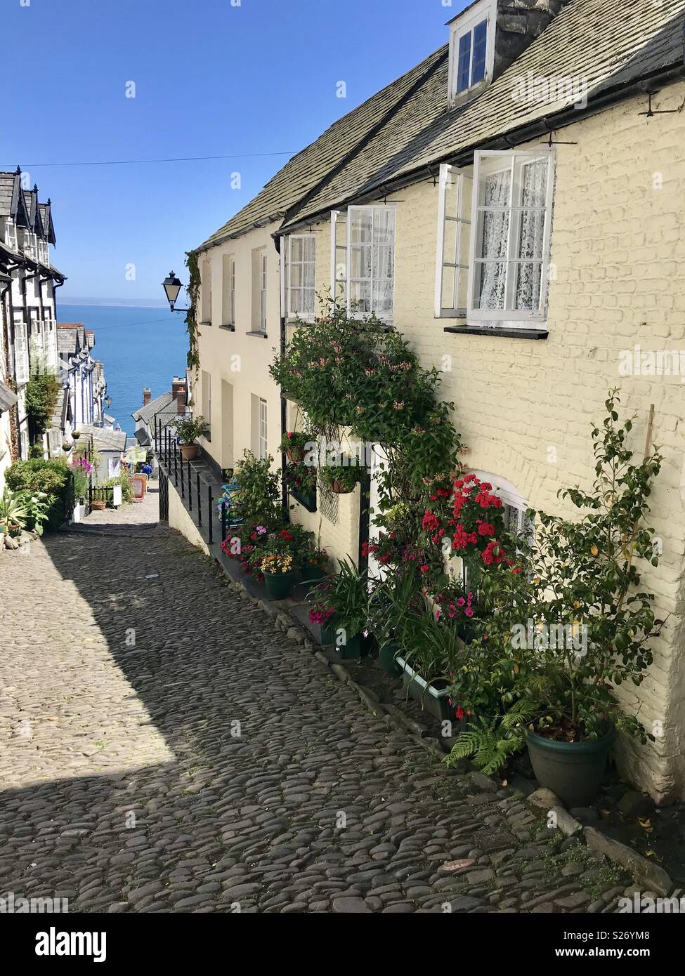 Clovelly Devon - Smartphone-aufgenommenes Stockfoto
