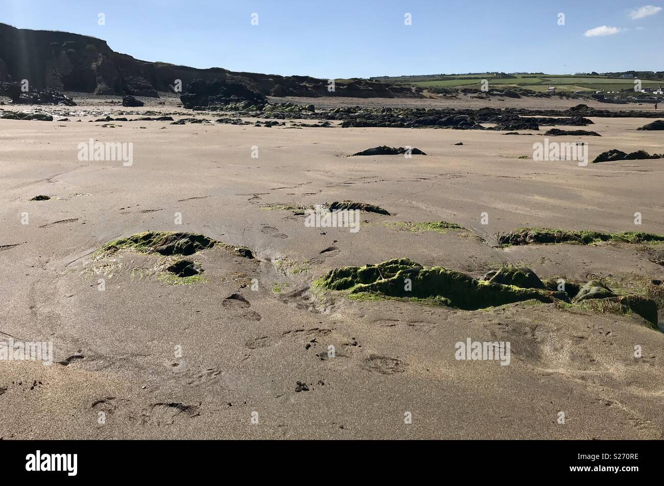 Widemouth Bay Bude - Smartphone-aufgenommenes Stockfoto