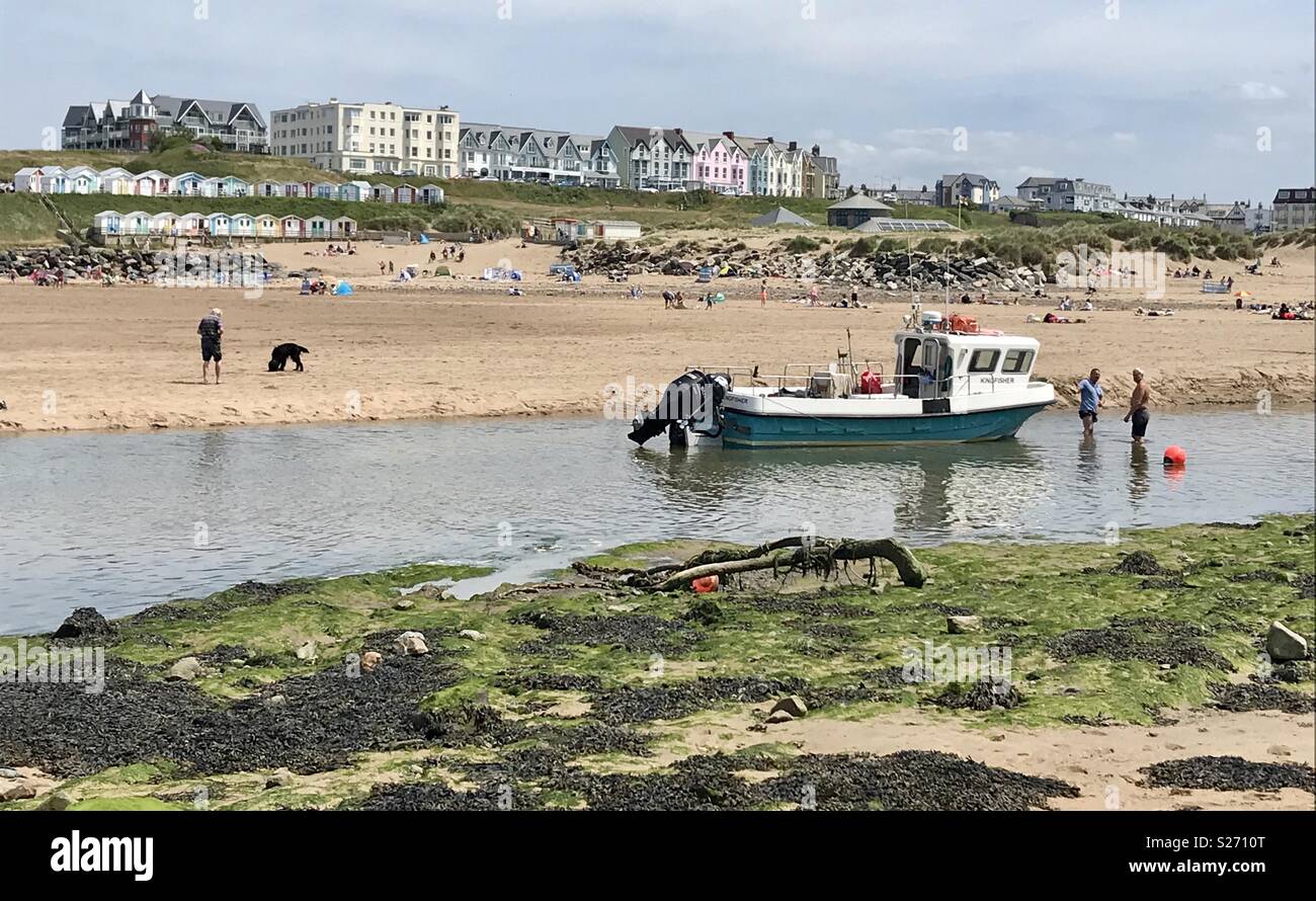 Bude Summerleaze Beach - Smartphone-aufgenommenes Stockfoto