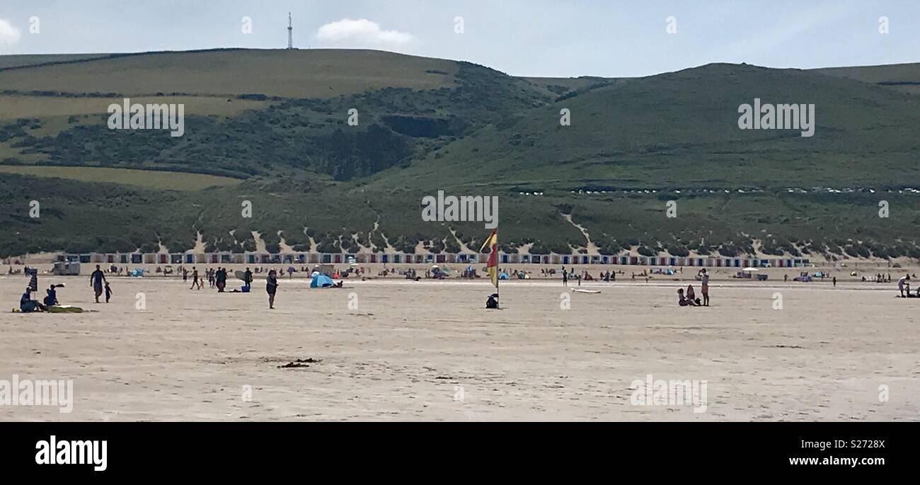Woolacombe Sands - Smartphone-aufgenommenes Stockfoto