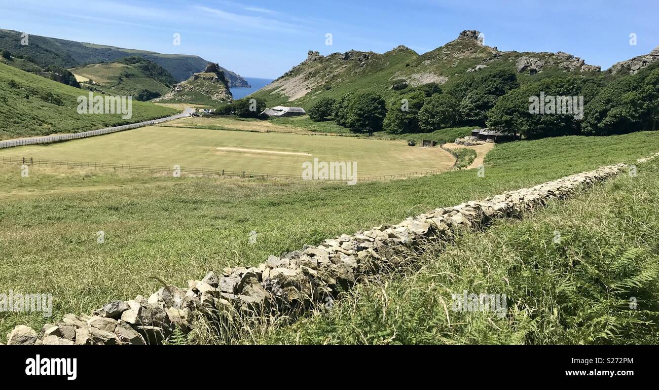 Tal der Felsen. Devon - Smartphone-aufgenommenes Stockfoto