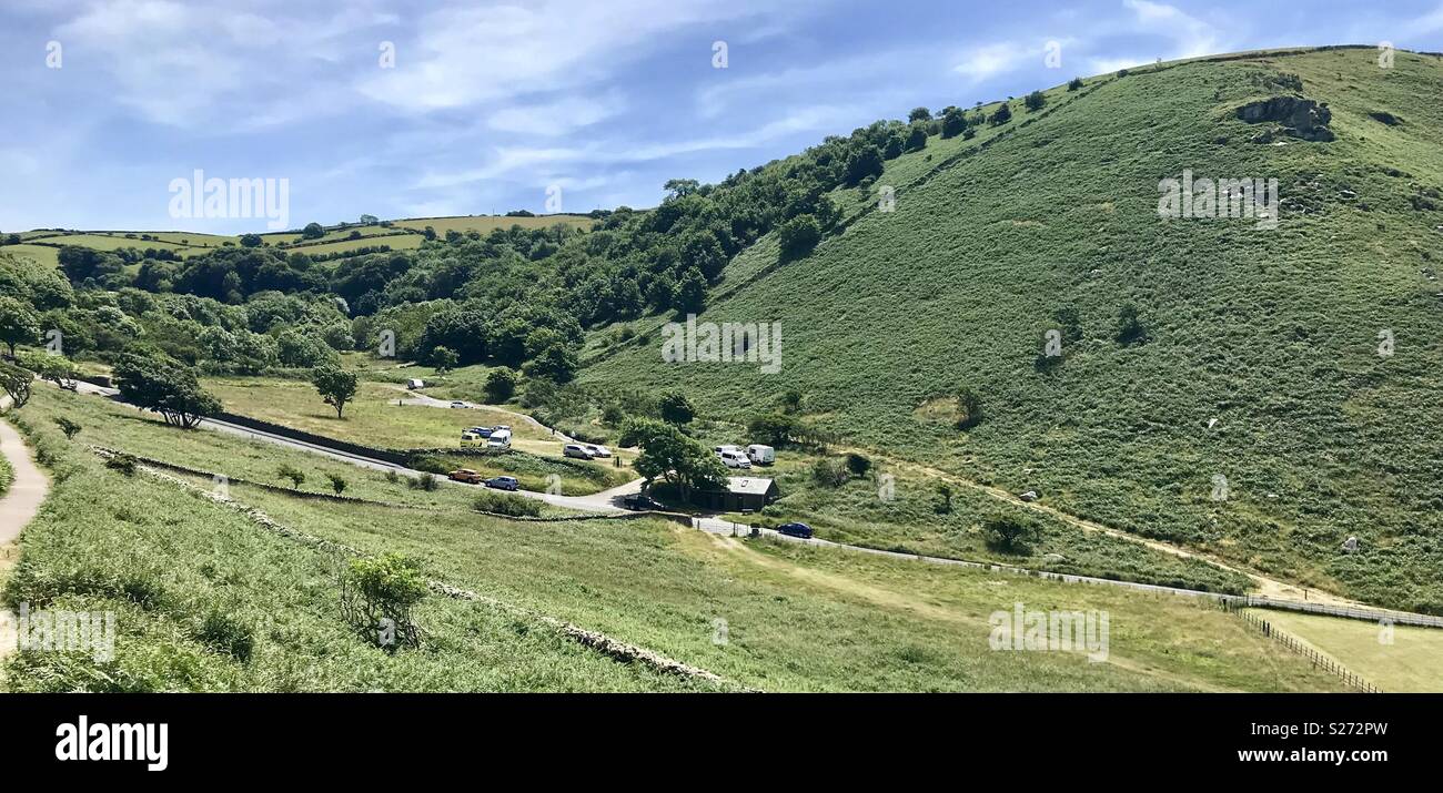 Tal der Felsen. Devon - Smartphone-aufgenommenes Stockfoto
