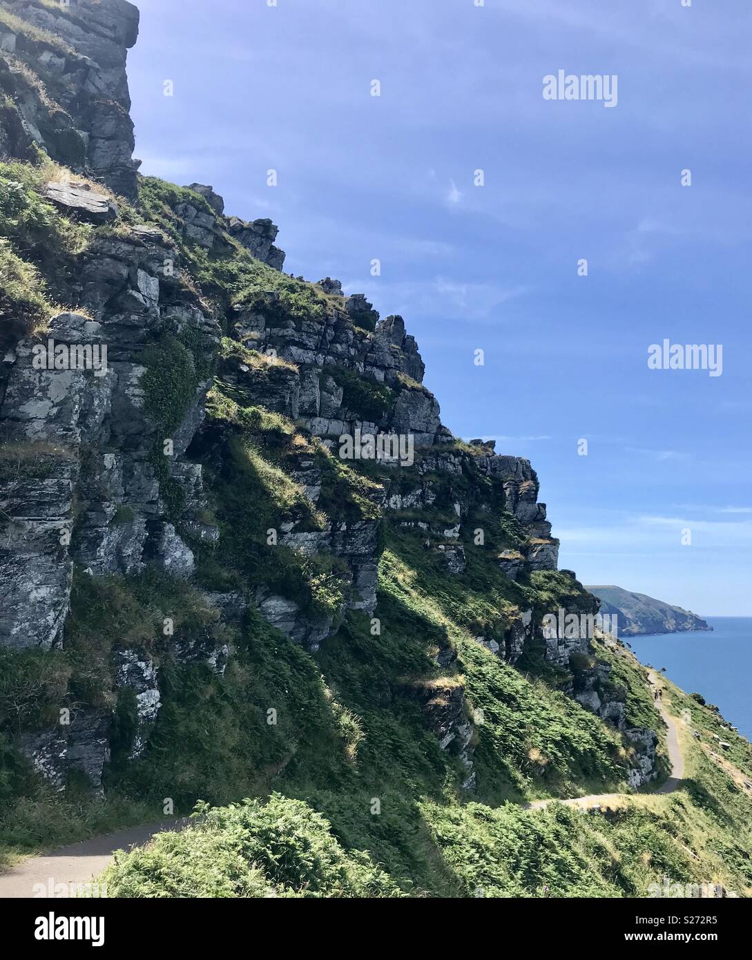 Tal der Felsen Devon - Smartphone-aufgenommenes Stockfoto