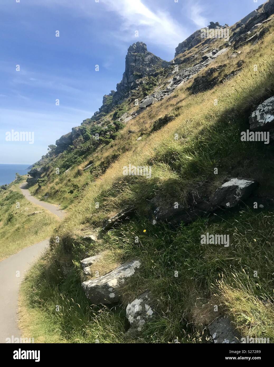 Tal der Felsen Devon - Smartphone-aufgenommenes Stockfoto