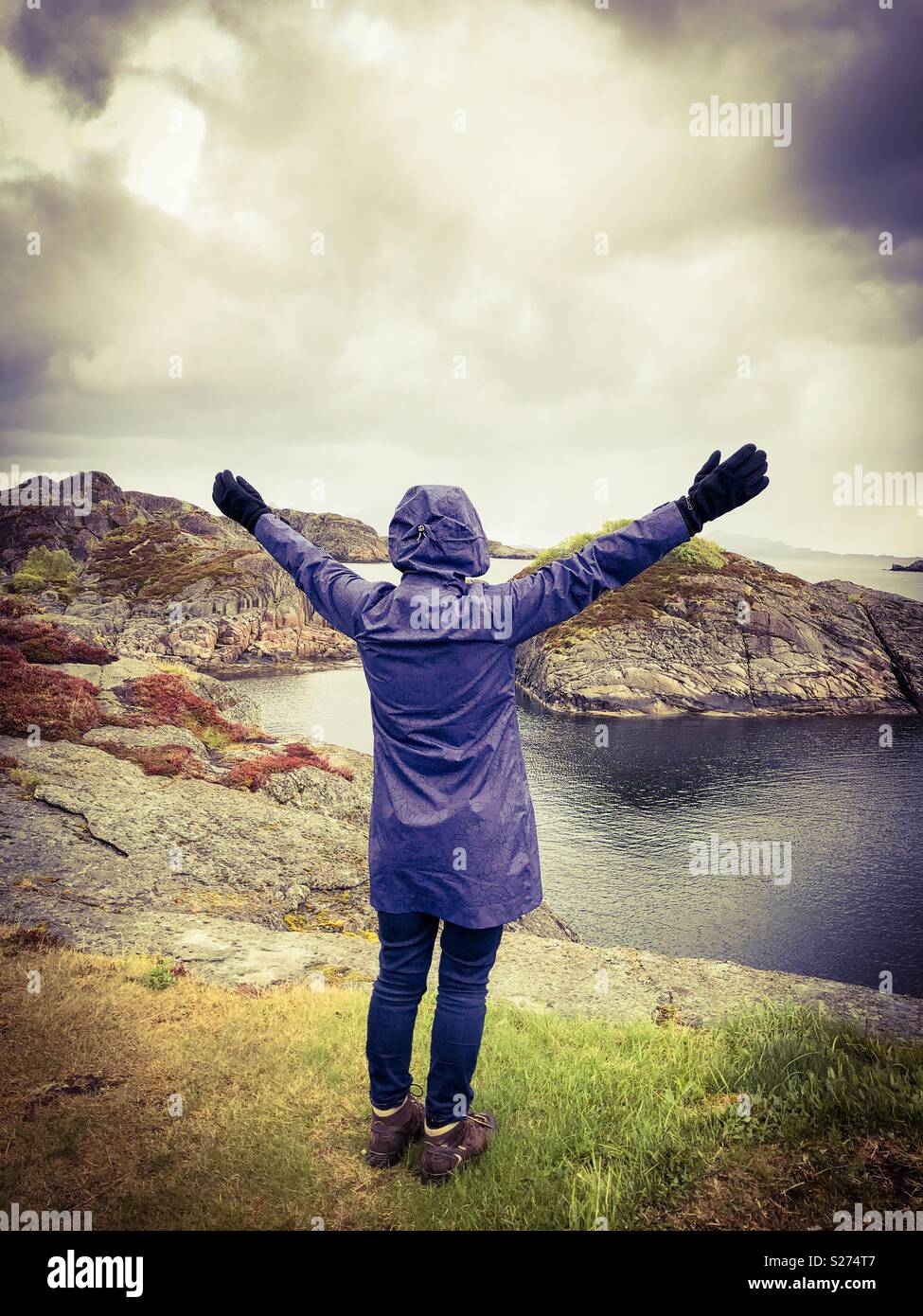 Die Natur in Norwegen - Smartphone-aufgenommenes Stockfoto