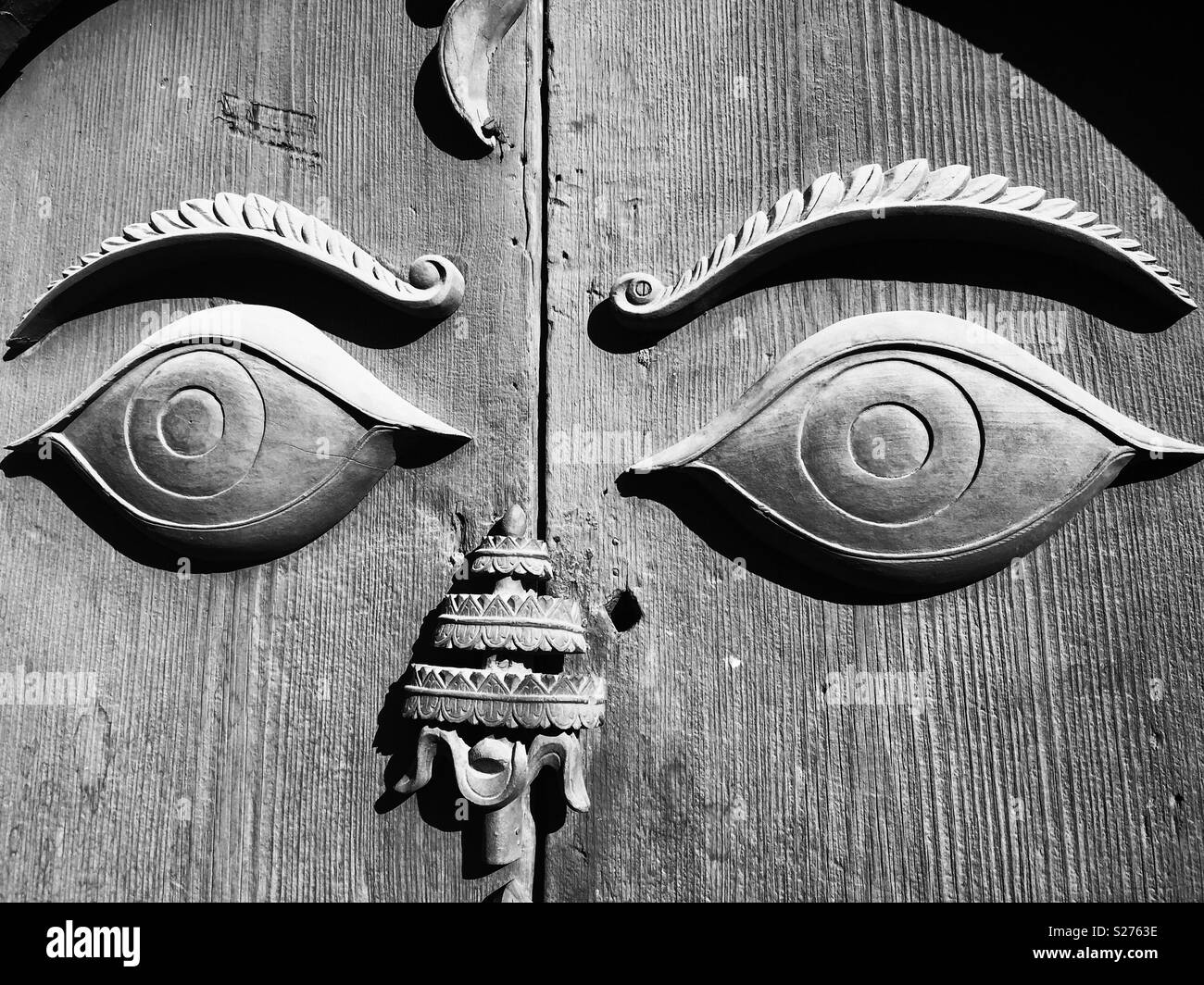 Buddhas Augen, Nepal Stockfoto