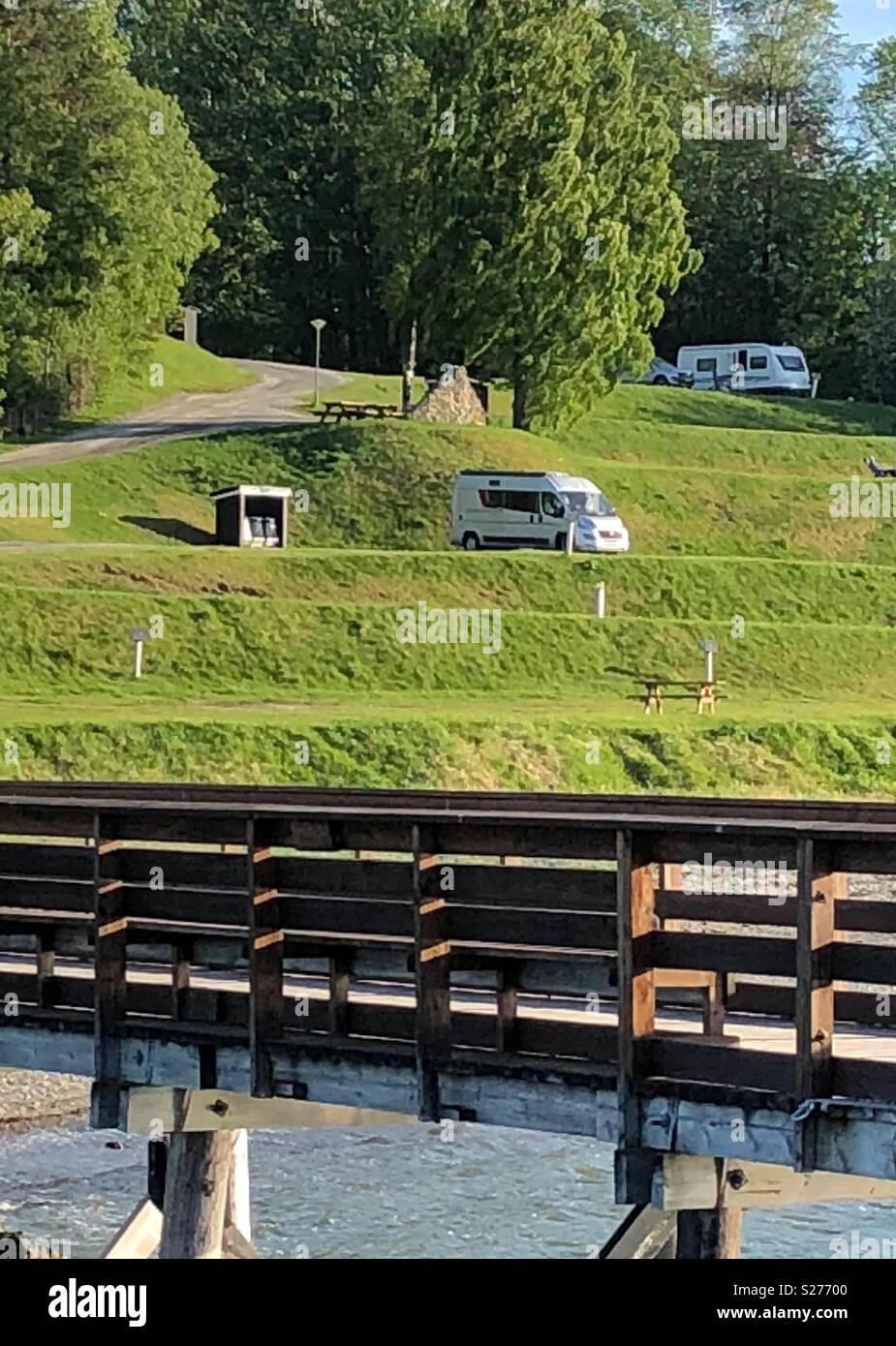 Camping in Norwegen - Smartphone-aufgenommenes Stockfoto