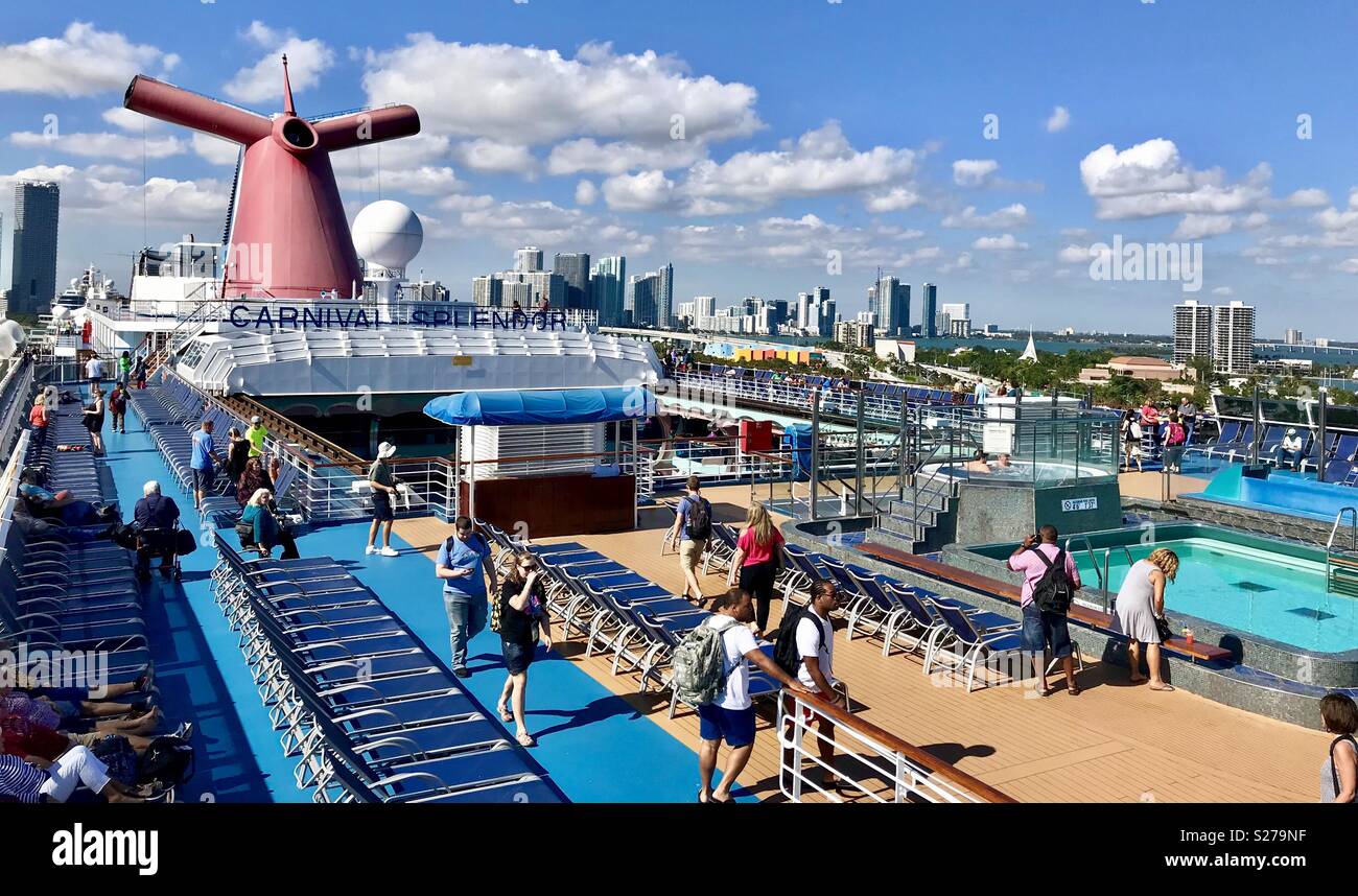 Carnival Splendor Miami Beach Stockfoto