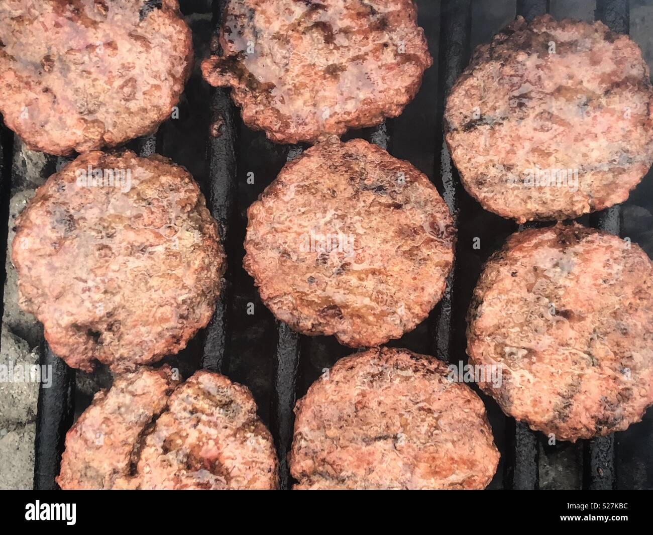 Hamburger Fleisch vom Grill. Stockfoto