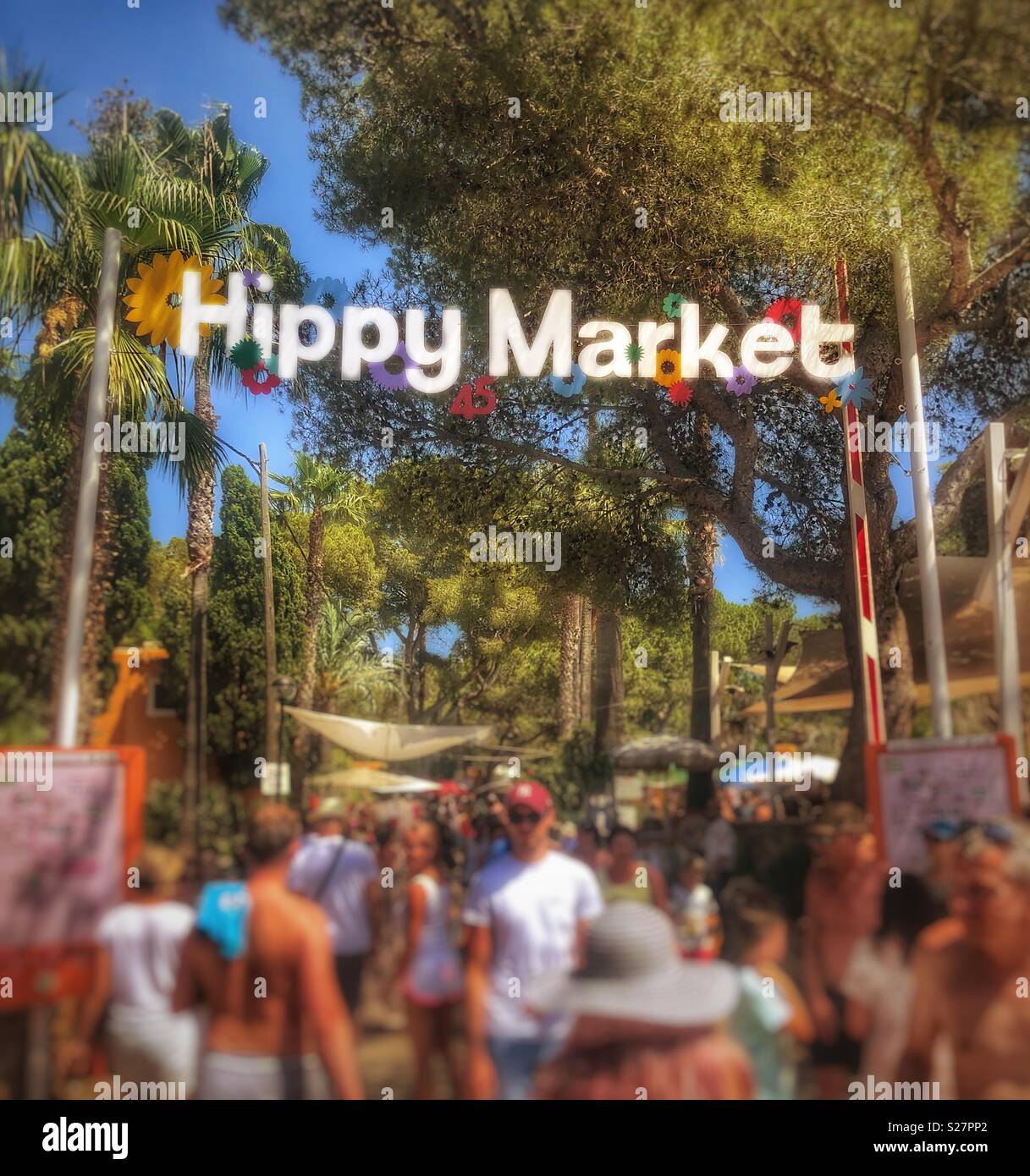 Hippiemarkt von Es Cana, Ibiza Stockfoto