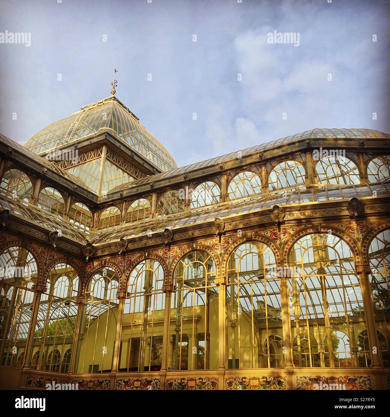 Der Palacio de Cristal in Madrid Parque del Buen Retiro Spanien Stockfoto