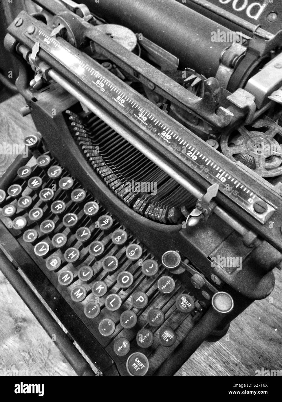 Alte manuelle Schreibmaschine Stockfoto